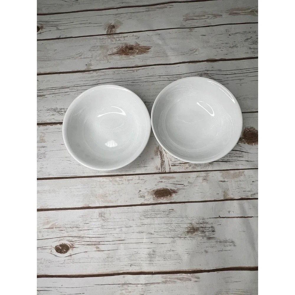 Corelle Cereal Bowls White Butterfly Gold Vintage Vitrelle 6.25in Set of 2